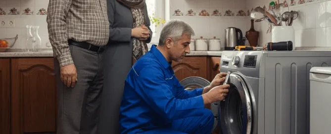 تعمیر لباسشویی سامسونگ توسط نماینده در منزل مشتری