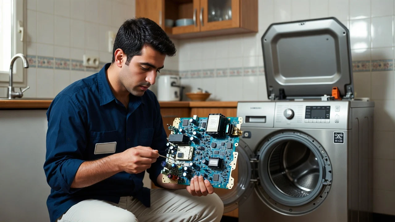 هزینه تعمیر برد لباسشویی سامسونگ؛ راهنمای کامل و شفاف