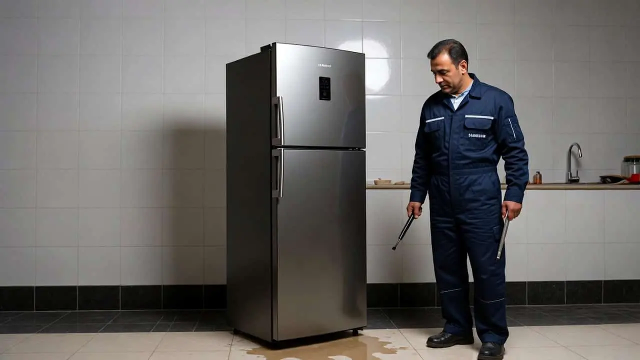 علت آب دادن یخچال سامسونگ چیست؟ بررسی کامل و راهکارهای رفع مشکل