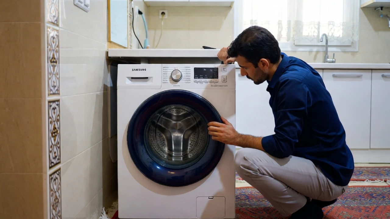 باز نشدن درب ماشین لباسشویی سامسونگ